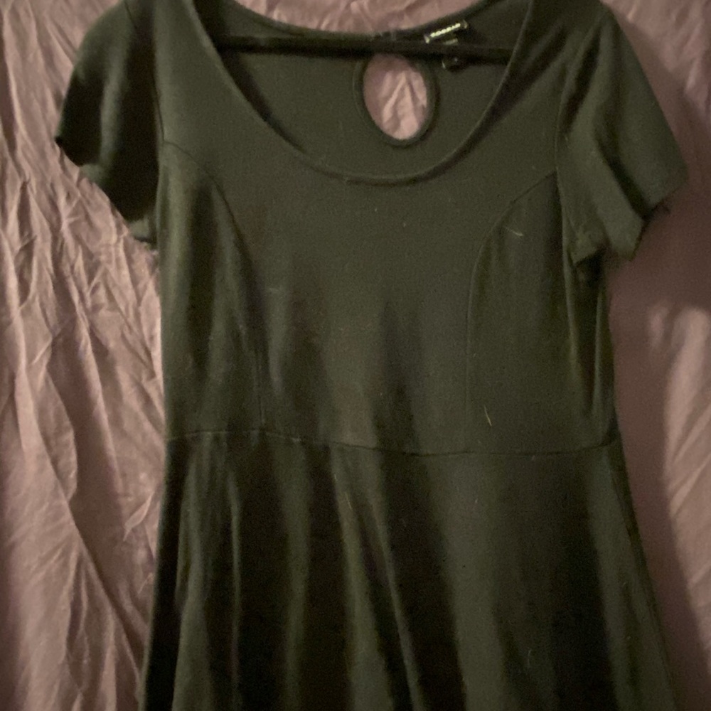 Torrid Black Babydoll Top w Eyelet Scoop Neck Sz 1